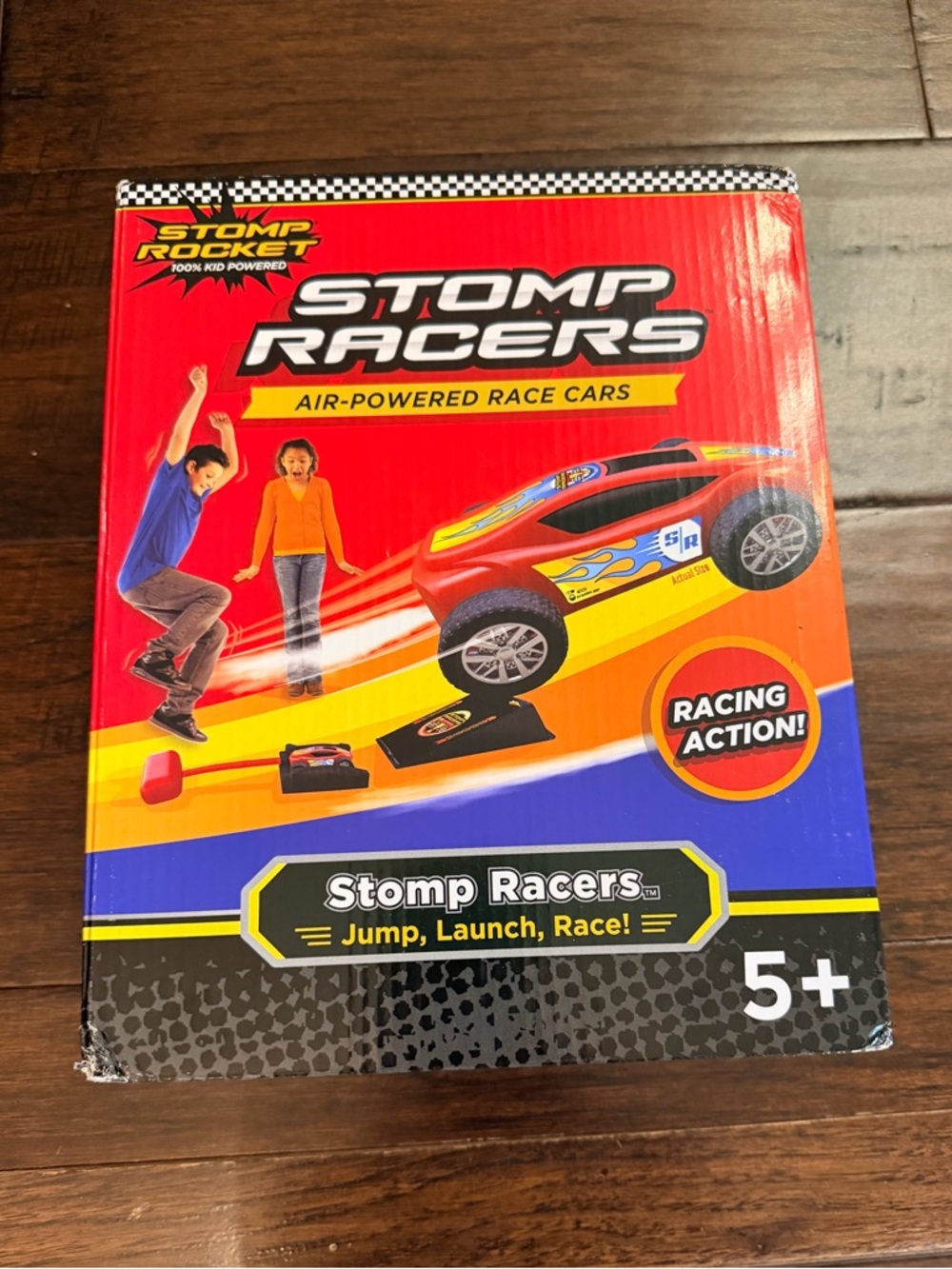 Air-Powered Stomp Race Car - Red and Yellow